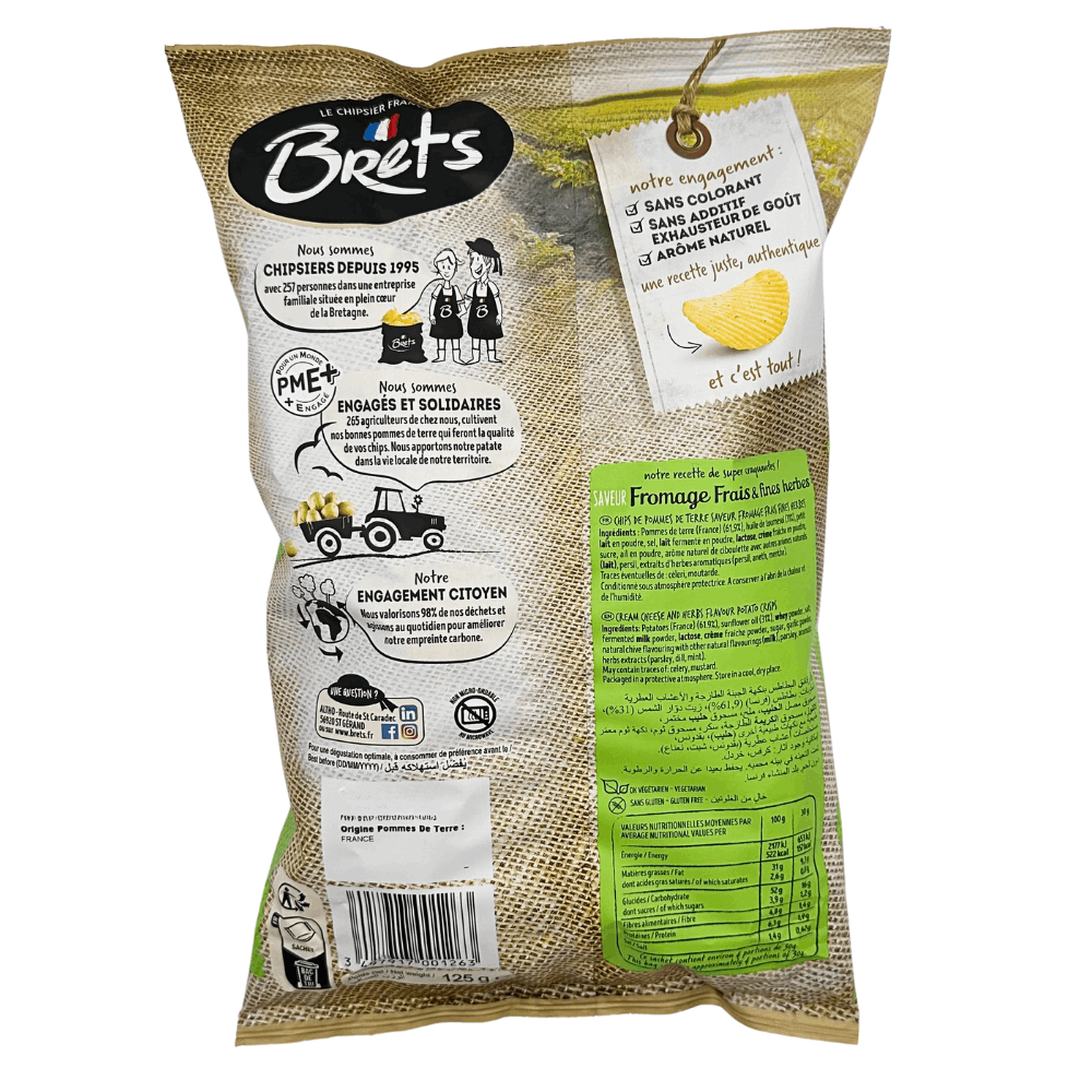 Brets Fromage Frais and Chives Crisps 125g - Image 3