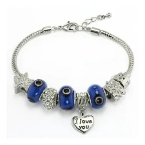Evil Eye European Bracelet Blue 2