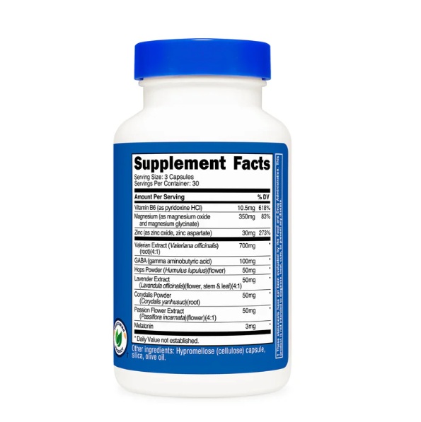 Nutricost Sleep Aid Complex Capsules 90 Caps - Image 3