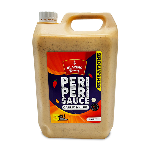 Blazing Garlic & Herb Peri Peri Sauce (5L) – 4 Bottles