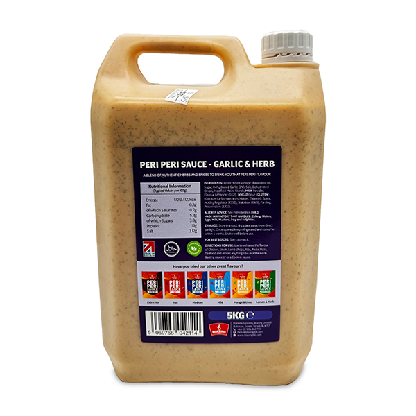 Blazing Garlic & Herb Peri Peri Sauce (5L) – 4 Bottles - Image 3