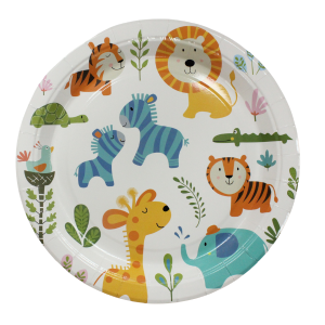 Baby Wild Animal Party Plates 22cm Pack of 10