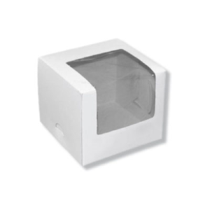 White Cupcake Box with Window