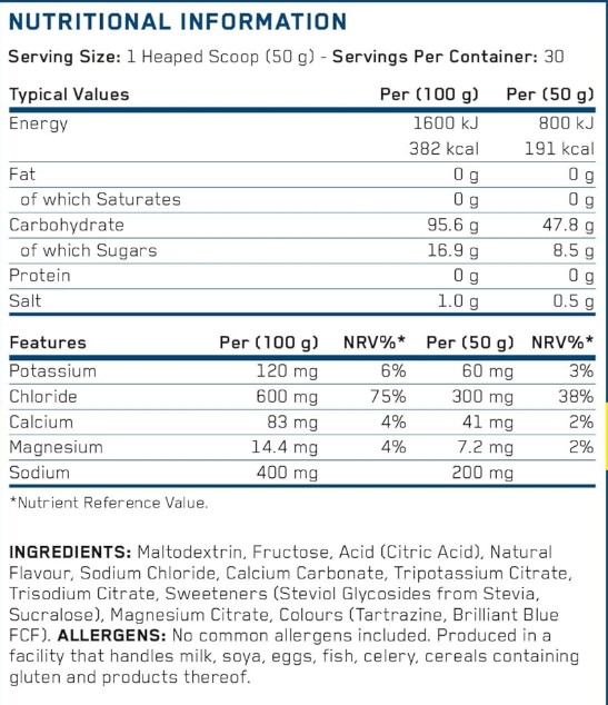 Applied Nutrition Endurance Carbohydrates & Electrolyte Lemon Lime Flavor - Image 3