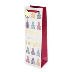 MERRY AND BRIGHT WINE BAG