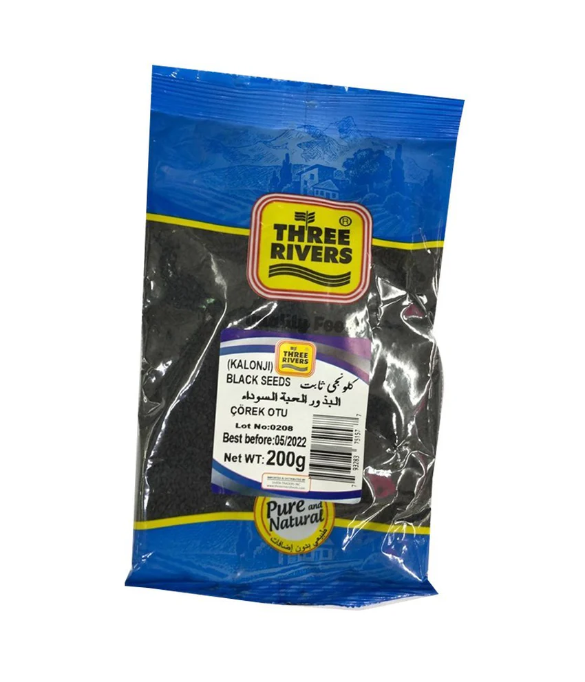 THREE RIVERS Black Cumin 225 gm JAR ( Shahi Zeera )